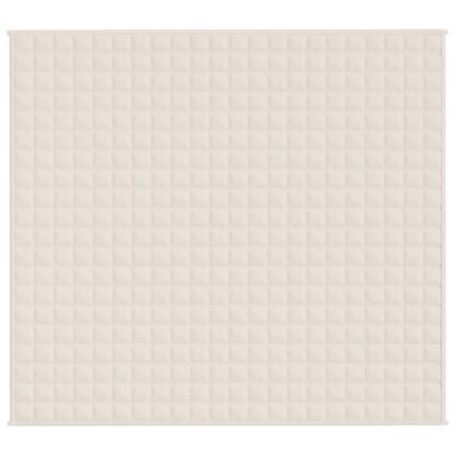 Gewichtsdecke Hellcreme 200x225 cm 13 kg Stoff - Image 2