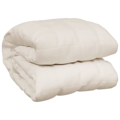 Gewichtsdecke Hellcreme 200x225 cm 13 kg Stoff - Image 3