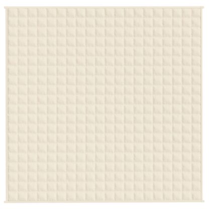 Gewichtsdecke Hellcreme 200x200 cm 9 kg Stoff - Image 2