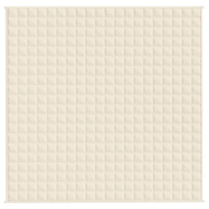 Gewichtsdecke Hellcreme 200x200 cm 13 kg Stoff - Image 2