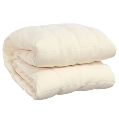 Gewichtsdecke Hellcreme 200x225 cm 13 kg Stoff - Image 3