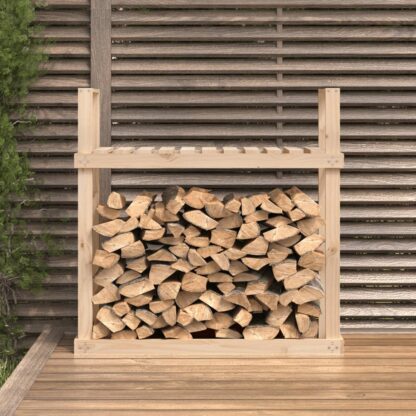 Kaminholzregal 110x35x108,5 cm Massivholz Kiefer - Image 3