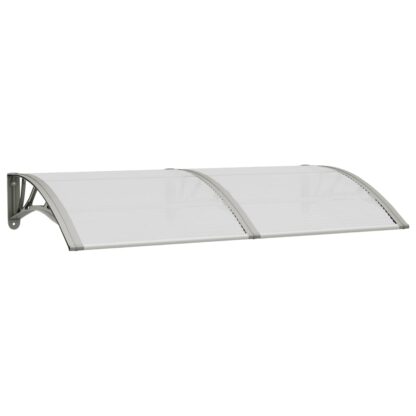 Türvordach Grau 150x75 cm Polycarbonat - Image 2