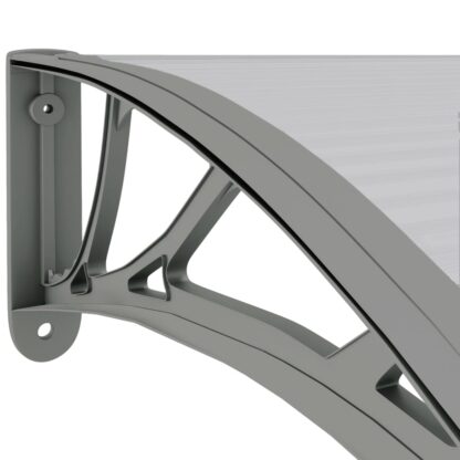 Türvordach Grau 150x75 cm Polycarbonat - Image 5