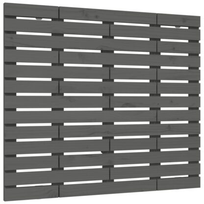 Wand-Kopfteil Grau 106x3x91,5 cm Massivholz Kiefer - Image 2