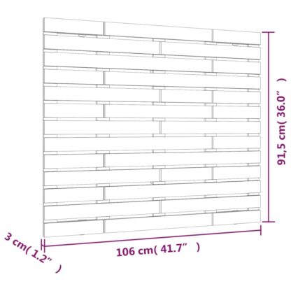 Wand-Kopfteil Grau 106x3x91,5 cm Massivholz Kiefer - Image 8