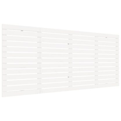 Wand-Kopfteil Weiß 206x3x91,5 cm Massivholz Kiefer - Image 2
