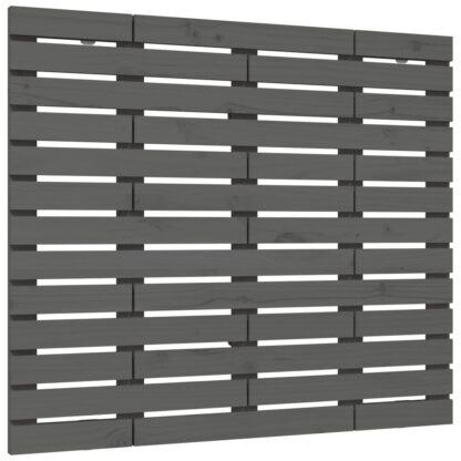 Wand-Kopfteil Grau 126x3x91,5 cm Massivholz Kiefer - Image 2