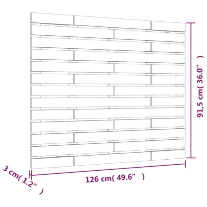 Wand-Kopfteil Grau 126x3x91,5 cm Massivholz Kiefer - Image 8