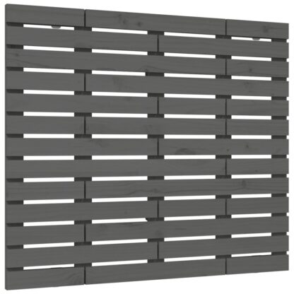 Wand-Kopfteil Grau 146x3x91,5 cm Massivholz Kiefer - Image 2