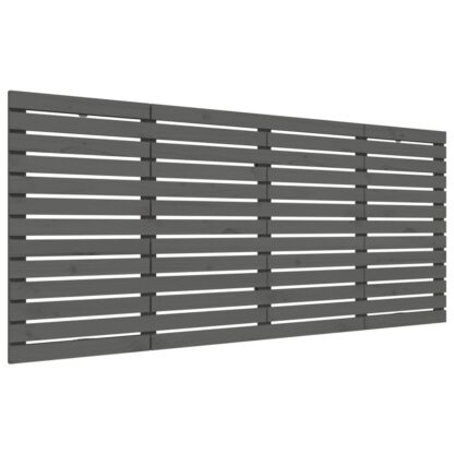 Wand-Kopfteil Grau 156x3x91,5 cm Massivholz Kiefer - Image 2