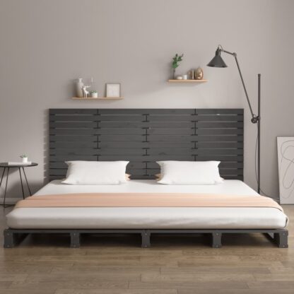 Wand-Kopfteil Grau 166x3x91,5 cm Massivholz Kiefer - Image 3