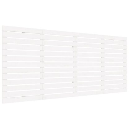 Wand-Kopfteil Weiß 186x3x91,5 cm Massivholz Kiefer - Image 2