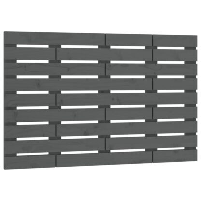 Wand-Kopfteil Grau 106x3x63 cm Massivholz Kiefer - Image 2