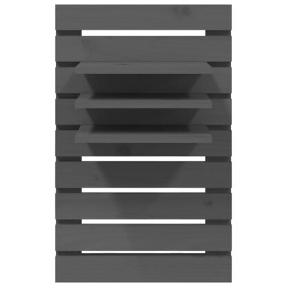 Wand-Nachttische 2 Stk. Grau Massivholz Kiefer - Image 6