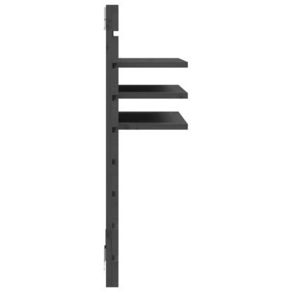 Wand-Nachttische 2 Stk. Grau Massivholz Kiefer - Image 7