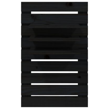 Wand-Nachttische 2 Stk. Schwarz Massivholz Kiefer - Image 6