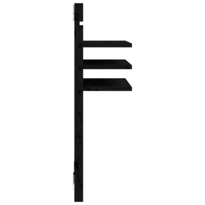Wand-Nachttische 2 Stk. Schwarz Massivholz Kiefer - Image 7