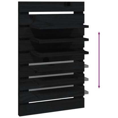 Wand-Nachttische 2 Stk. Schwarz Massivholz Kiefer - Image 8