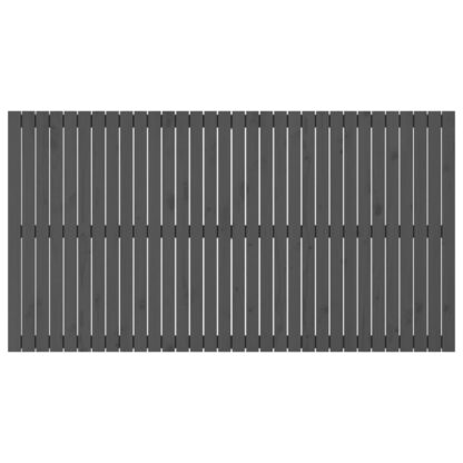 Wand-Kopfteil Grau 204x3x110 cm Massivholz Kiefer - Image 4