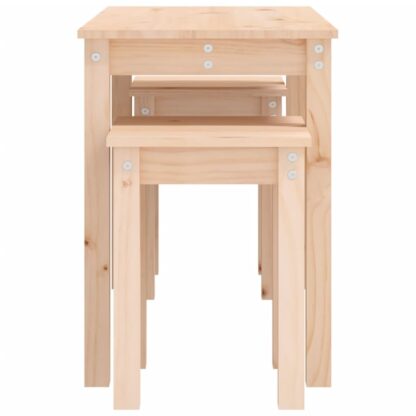 Satztische 3 Stk. Massivholz Kiefer - Image 7