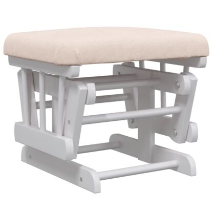 Schaukelsessel mit Hocker Gleitend Hellrosa Stoff - Image 7