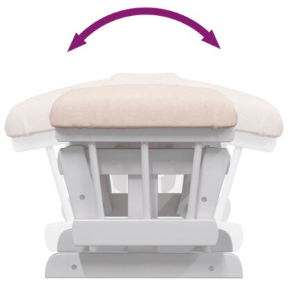 Schaukelsessel mit Hocker Gleitend Hellrosa Stoff - Image 10