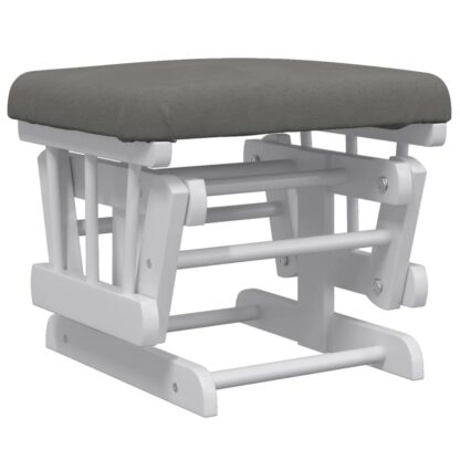 Schaukelsessel mit Hocker Gleitend Dunkelgrau Stoff - Image 7