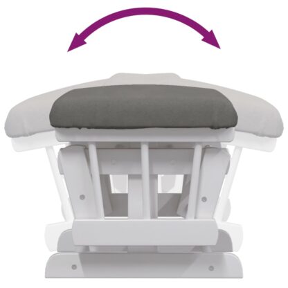 Schaukelsessel mit Hocker Gleitend Dunkelgrau Stoff - Image 10