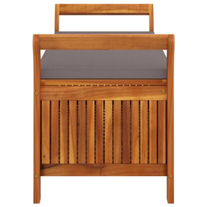 Garten-Truhenbank mit Kissen 126 cm Massivholz Akazie - Image 6