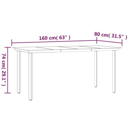 5-tlg. Garten-Essgruppe Schwarz PVC Rattan - Image 11