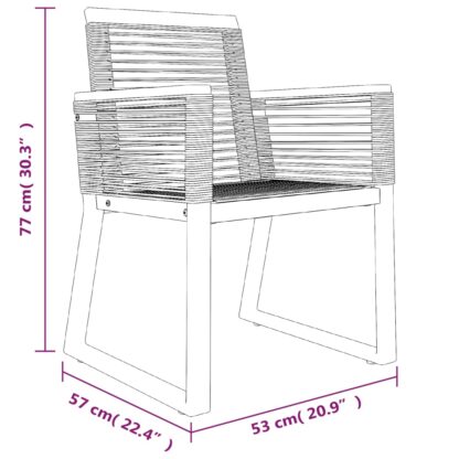 5-tlg. Garten-Essgruppe Schwarz PVC Rattan - Image 10