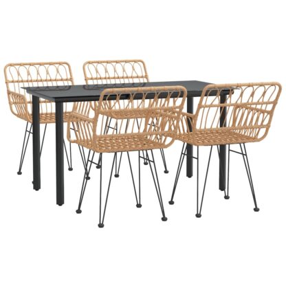 5-tlg. Garten-Essgruppe Poly Rattan - Image 3