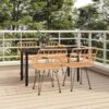 5-tlg. Garten-Essgruppe Poly Rattan