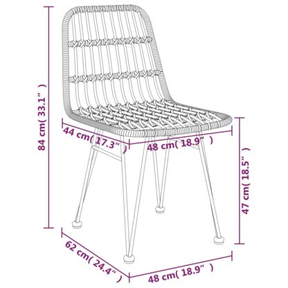 5-tlg. Garten-Essgruppe Schwarz Poly Rattan - Image 10