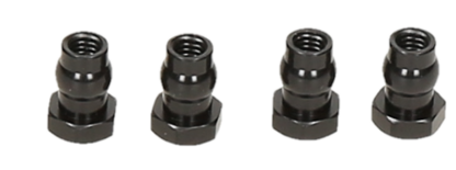 SHOCK CAP BALL 4.8x8mm (Black/Hard Anodized/4pcs)