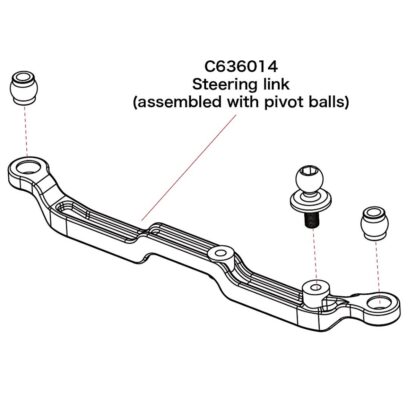 Steering link(assembled with pivot balls) & Servo Arm - Image 2