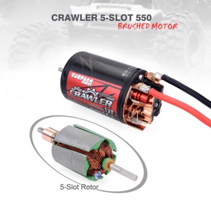 SURPASS 550 Brushed skewed armature 5 slot 12T 13400 RPM + ESC BRUSH 80A for Crawler - Image 3