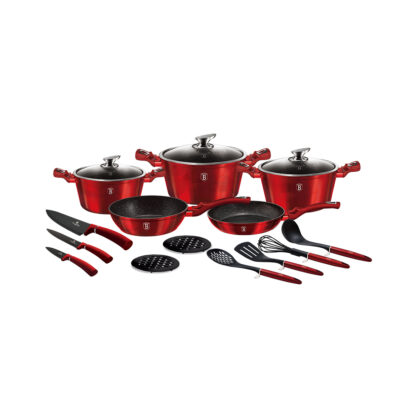 17-teiliges Kochgeschirr-Set Burgundy Edition