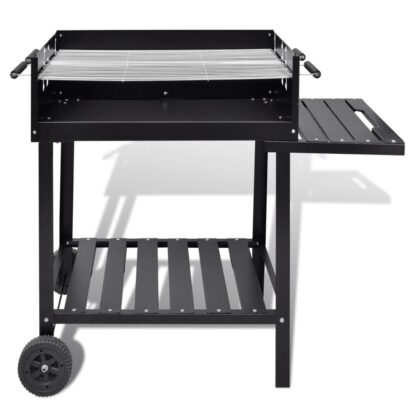 BBQ Grill Säulengrill Standgrill Kohlegrill Barbeque mit 2 Rädern - Image 2