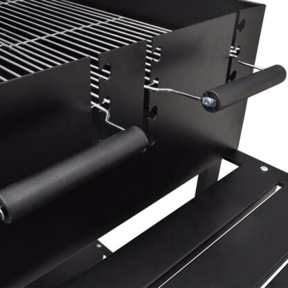 BBQ Grill Säulengrill Standgrill Kohlegrill Barbeque mit 2 Rädern - Image 4