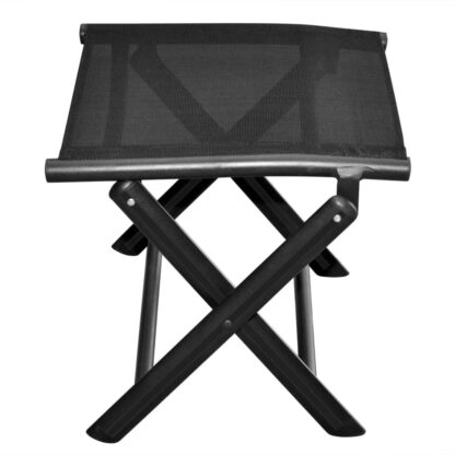 Klappbarer Fußhocker Schwarz Aluminium und Textilene - Image 4