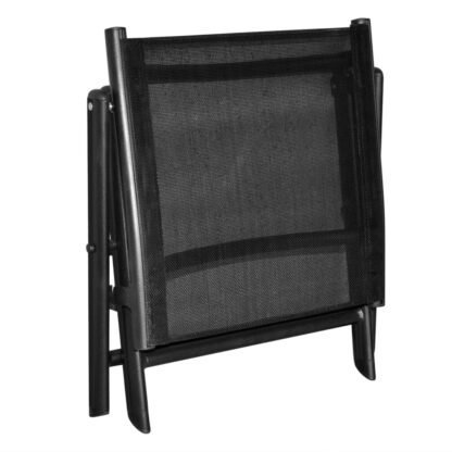 Klappbarer Fußhocker Schwarz Aluminium und Textilene - Image 5