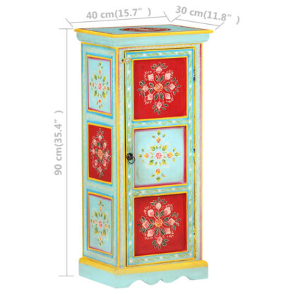 Highboard Handbemalt 40x30x90 cm Mango Massivholz - Image 7