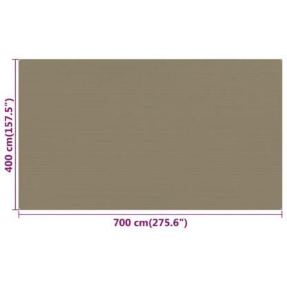Zeltteppich Taupe 400x700 cm HDPE - Image 4