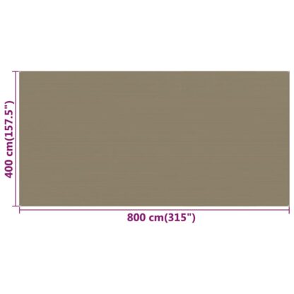 Zeltteppich Taupe 400x800 cm HDPE - Image 4