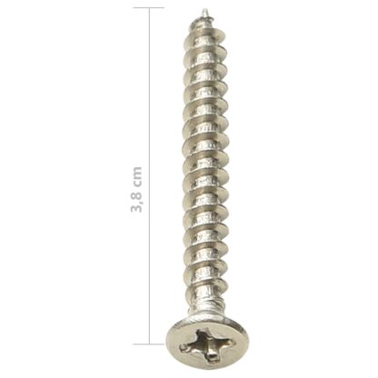 Terrassenclips mit Schrauben 200 Stk. Kunststoff Edelstahl 304 - Image 7