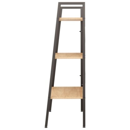 Standregal 3 Böden Hellbraun und Schwarz 56x35x108 cm - Image 4