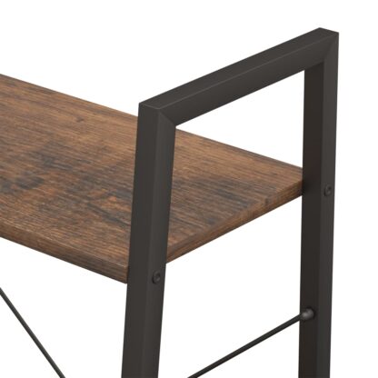 Standregal mit 3 Böden Dunkelbraun und Schwarz 56x35x108 cm - Image 7