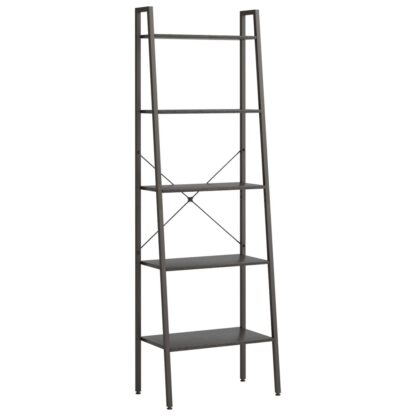 Standregal mit 5 Böden Schwarz 56x35x174 cm - Image 2